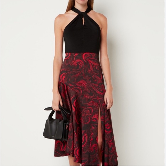 NWOT TED BAKER ROSIEO TWIST NECK
PRINTED KNIT DRESS Sz Ted 4 = US 10 - Picture 2 of 16